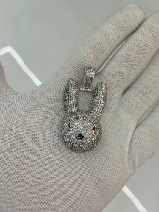 925 Silver Bunny Pendant – High Quality CZ Stones